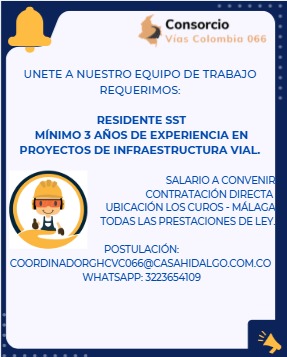  Ofertas laborales para los trabajos en la vía Los Curos – Málaga.